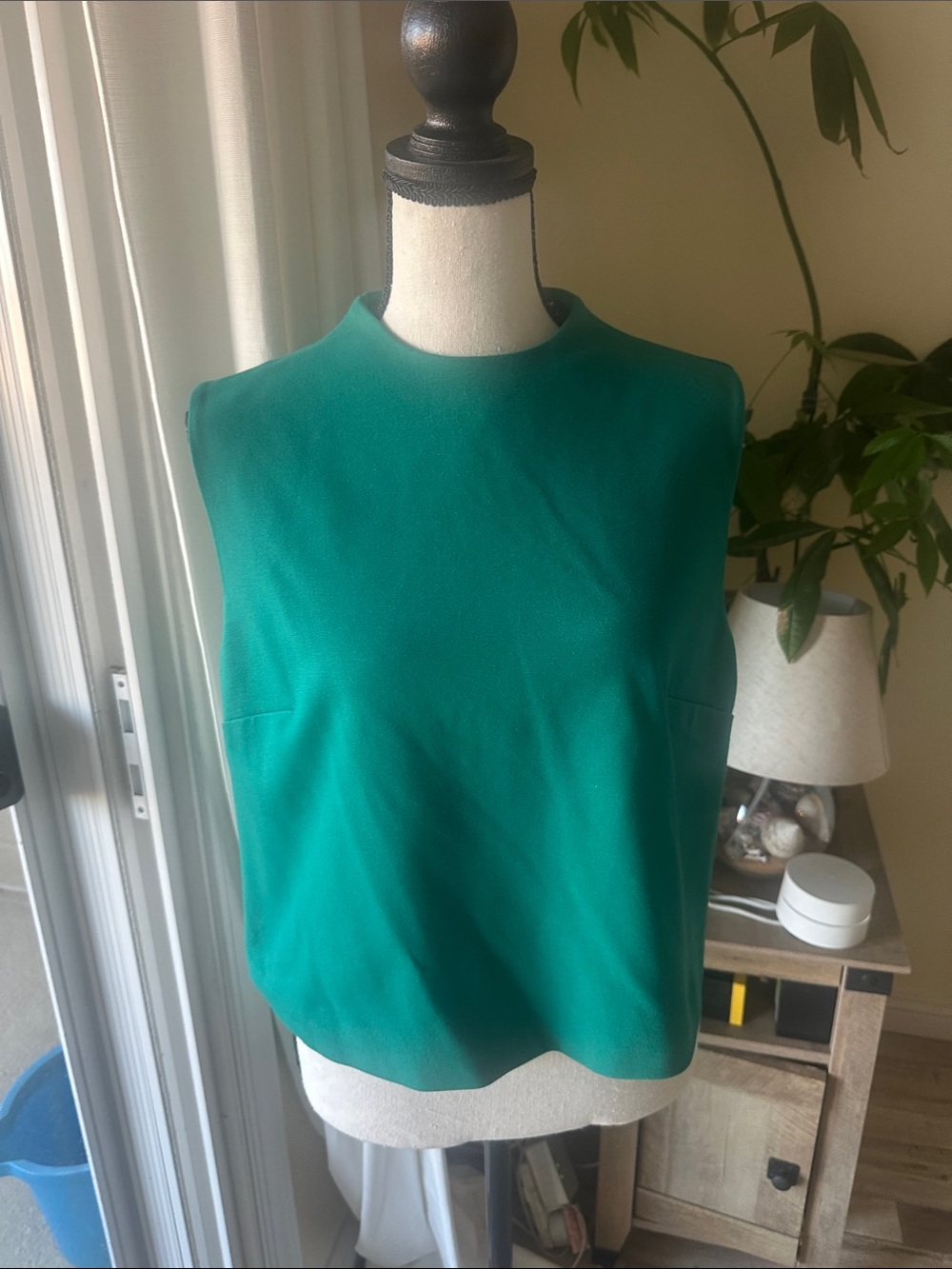 Diane Von Furstenberg Emerald Green Sleeveless Shell
